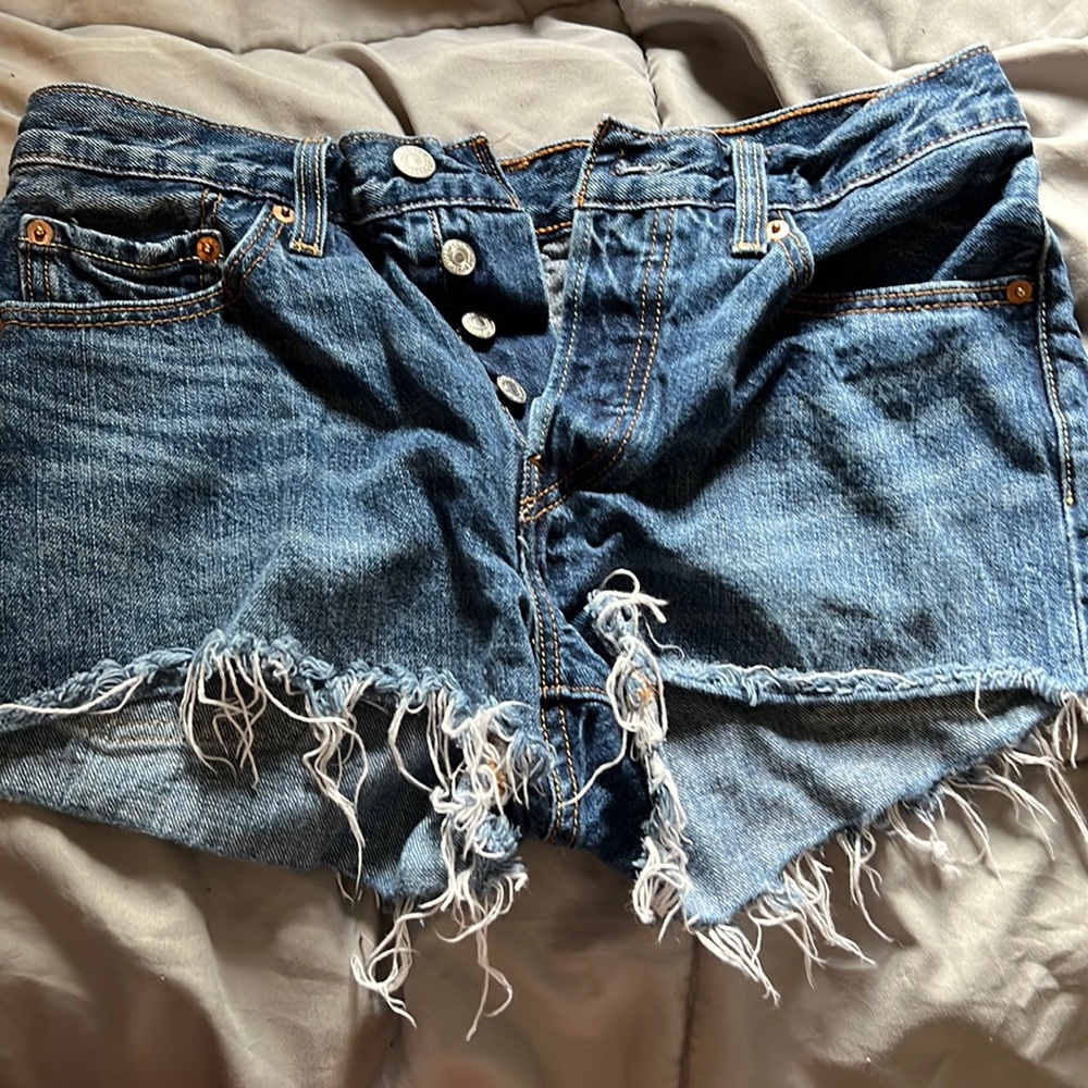 Levi shorts dark wash vintage